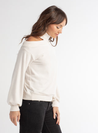 Red Haute Cut Off Shoulder Shirt