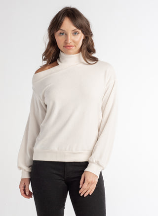 Red Haute Cut Off Shoulder Shirt