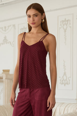 Skies Are Blue Hot Fix Mesh Cami