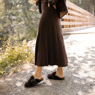 Solei Sea Aspy Fur Clog Slipper