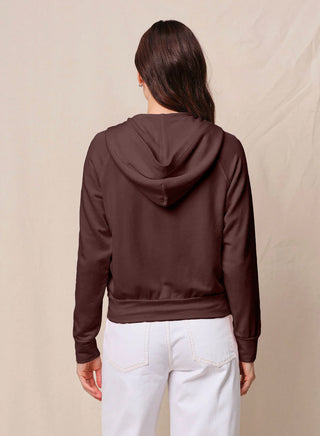 Stateside Softest Fleece Raglan Hooded Zip Up Jacket