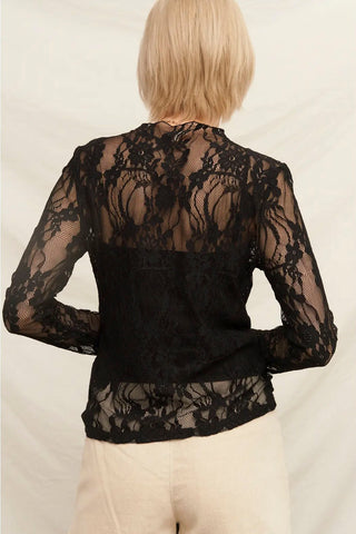 Talk to Angels Lace Long Sleeve Shirt