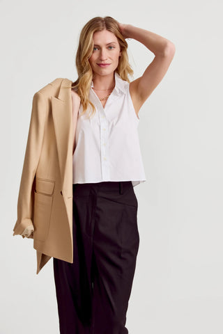 The Shirt Boxy Cropped Sleeveless Shirt - Premium clothing at Lonnys NY - Just $120! Shop Womens clothing now 