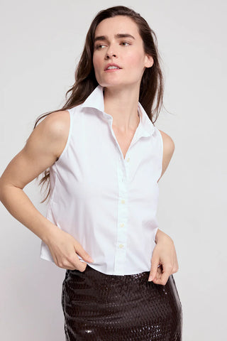 The Shirt Boxy Cropped Sleeveless Shirt
