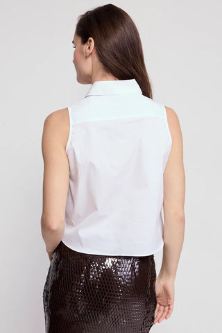 The Shirt Boxy Cropped Sleeveless Shirt