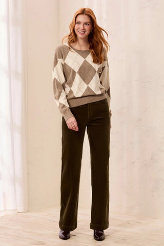 Tribal Studded Argyle Sweater