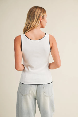 Twin Angles Sweater Tank Top