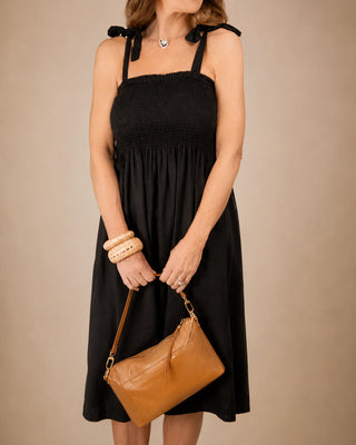 Velvet Heart Amia Midi Dress – Tie Shoulder Breezy Silhouette olive / XS / laf-6224
