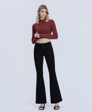Vervet Alison Mid Rise Seamless Waist Flare Jeans