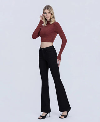Vervet Alison Mid Rise Seamless Waist Flare Jeans