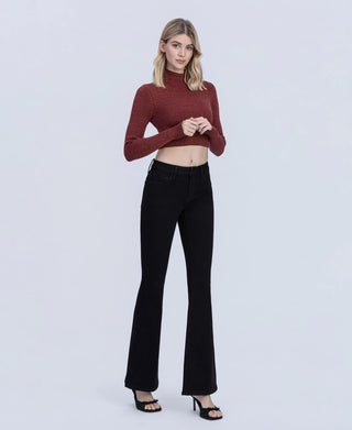 Vervet Alison Mid Rise Seamless Waist Flare Jeans