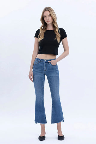 Vervet Allison Super Soft Mid Rise Crop Jeans