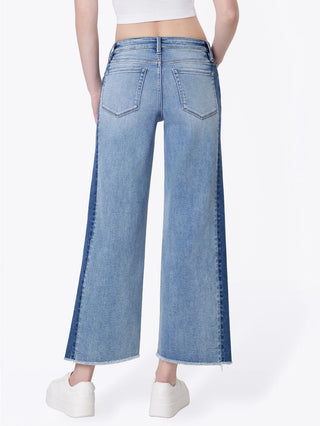Vervet Olivia Side Panel Mid Rise Cropped Jeans