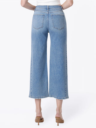 Vervet Olivia High Rise Cropped Wide Leg Double Seam Jeans