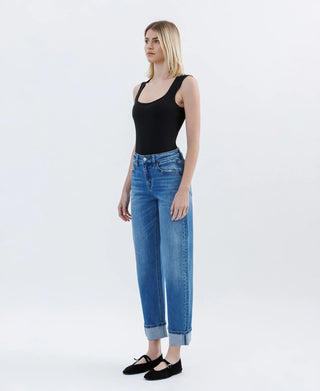 Vervet Kate Cuffed Barrel Jeans