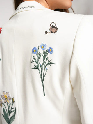 Vilagallo Floral Embroidered Blazer