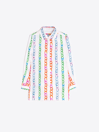 Vilagallo Rainbow Chain Print Shirt