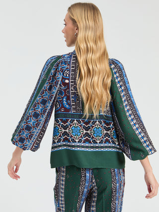 Vilagallo Tatiana Ruffle Neck Shirt