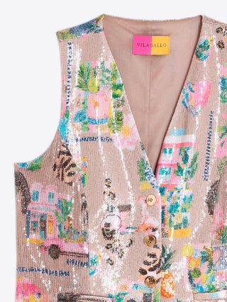 Vilagallo California Girl Sequin Vest