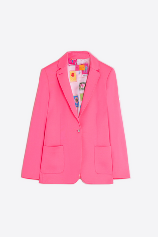 Vilagallo JACKET HARLOW FLUOR PINK KNIT - Premium  from Vilagallo - Just $315! Shop now 
