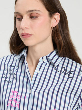 Vilagallo Noria Ferris Wheel Graffiti Striped Shirt
