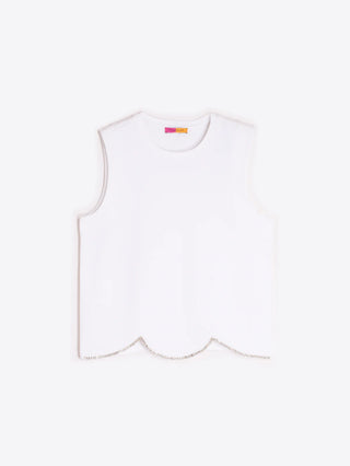 Vilagallo Sleeveless Wavy Hem Tank