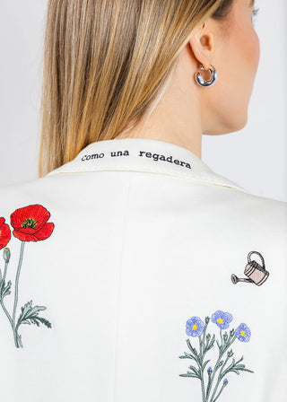Vilagallo Floral Embroidered Blazer