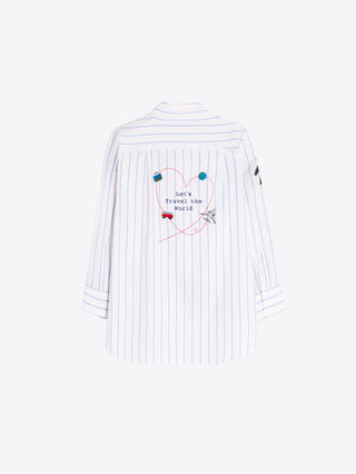 Vilagallo Travel The World Button Down Shirt