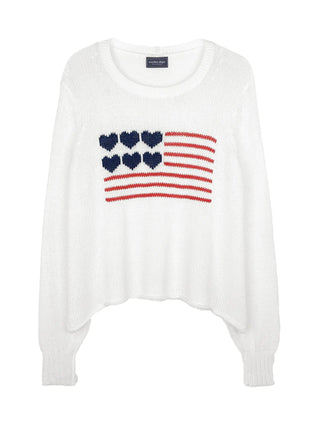 Wooden Ships Love Flag Summer Sweater