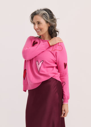 Zaket & Plover Intarsia Hearts Sweater