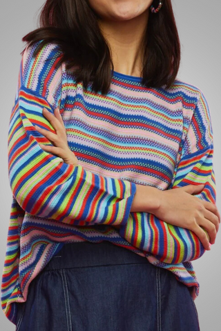 Zaket & Plover Stripe Crew Sweater - Premium sweaters at Lonnys NY - Just $120! Shop Womens clothing now 
