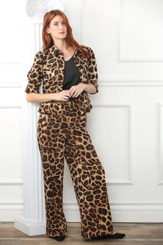 Zero Degrees Celsius Leopard Peplum Jacket