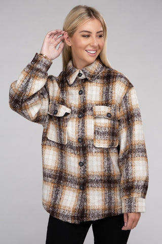 Plaid Flannel Shacket  *Online Only* - Premium clothing at Lonnys NY - Just $40! Shop Womens clothing now 