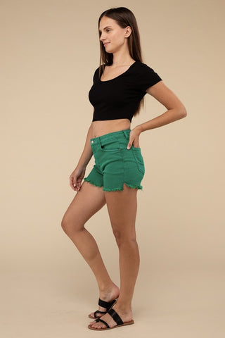 Acid Washed Frayed Hem Shorts *Online Only* - Premium clothing at Lonnys NY - Just $53! Shop Womens clothing now 