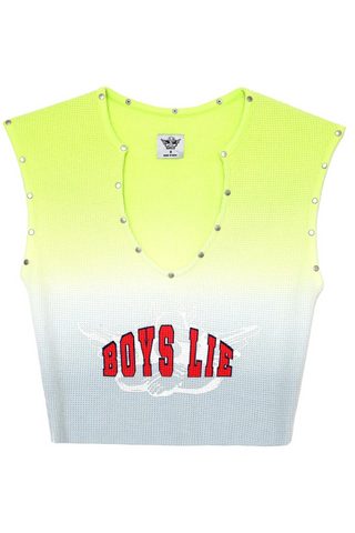 Boys Lie Fool Me Once Rebel Tank Top - Premium Shirts & Tops at Lonnys NY - Just $75! Shop Womens clothing now 