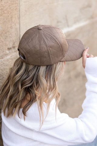 Quilted Puffer Ball Cap *Online Only* - Premium  from Aili's Corner - Just $35! Shop now 