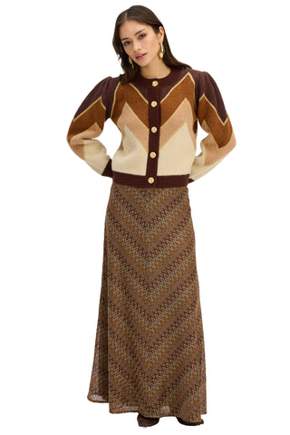 Allison Fuzzy Chevron Sweater