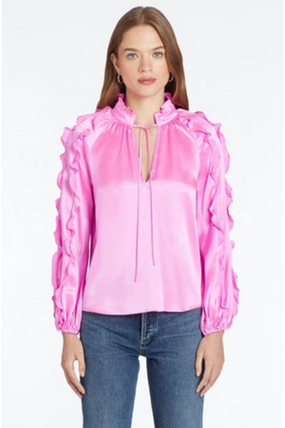 Amanda Uprichard Claudine Silk Top - Premium Shirts & Tops from Amanda Uprichard - Just $299! Shop now at Lonnys NY