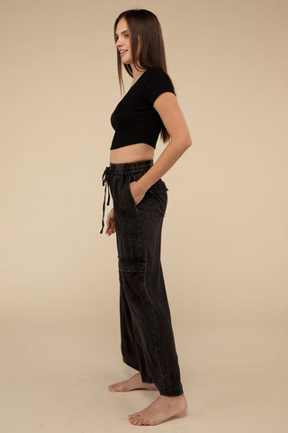 Cargo Pants with Elastic Waist *Online Only* - Premium clothing at Lonnys NY - Just $58! Shop Womens clothing now 