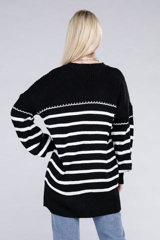 Striped Knit Sweater *Online Only* - Premium clothing at Lonnys NY - Just $39! Shop Womens clothing now 