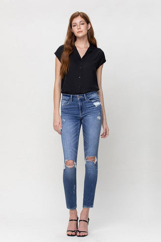 Distressed Mid Rise Ankle Skinny  * Online Only* - Premium  at Lonnys NY - Just $90! Shop Womens clothing now 