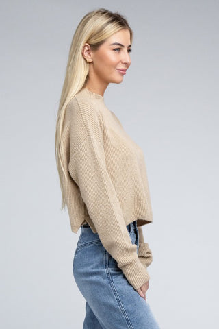 Mock Neck Sweater *Online Only* - Premium clothing at Lonnys NY - Just $35! Shop Womens clothing now 