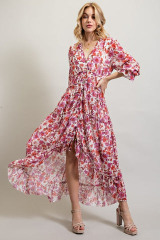 Bohemian Floral High and low maxi dress *Online Only* - Premium dresses at Lonnys NY - Just $106.43! Shop Womens clothing now 