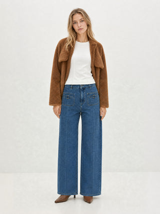 Berenice Camel Faux Fur Jacket