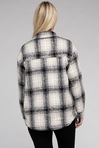 Plaid Flannel Shacket  *Online Only* - Premium clothing at Lonnys NY - Just $40! Shop Womens clothing now 