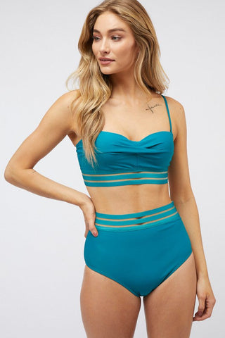 Solid Two Piece Swimsuit - Premium  at Lonnys NY - Just $60! Shop Womens clothing now 