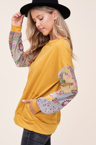 Long Sleeve Floral Top *Online Only* - Premium clothing at Lonnys NY - Just $52! Shop Womens clothing now 