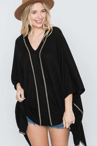 VNECK PONCHO TOP *Online Only* - Premium  from Jade By Jane - Just $65! Shop now 