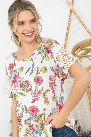 Floral Boxy Top *Online Only* - Premium clothing at Lonnys NY - Just $44! Shop Womens clothing now 
