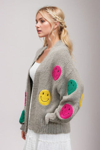 The Fuzzy Smile Long Bell Sleeve Knit Cardigan - Premium  at Lonnys NY - Just $78! Shop Womens clothing now 